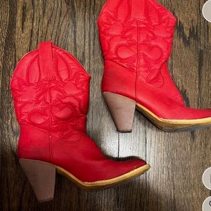 cowgirl boots red
